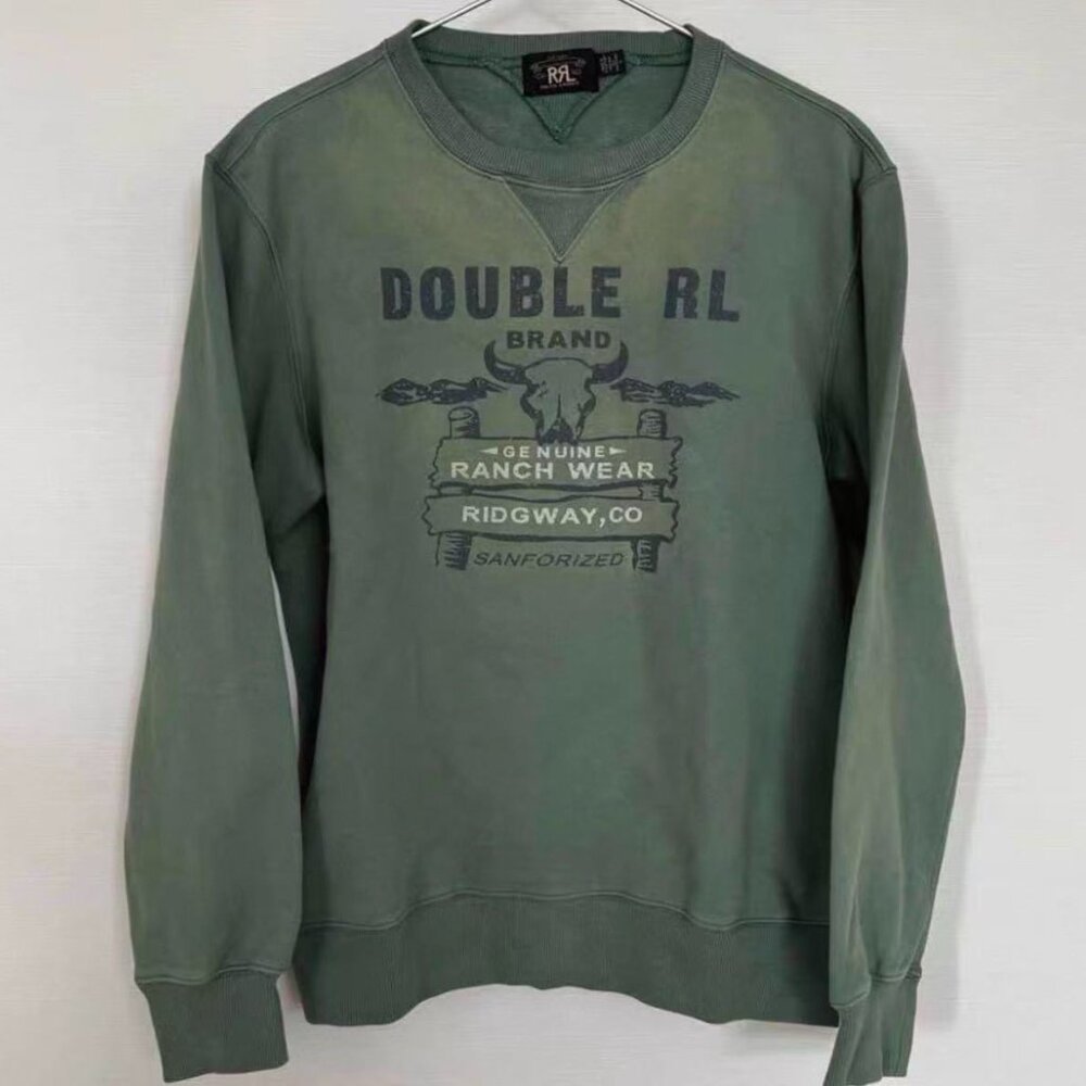Polo Ralph Lauren Men's Double RL Ranch Logo Buffalo Fleece Sweatshirt - Picture 6 of 12